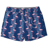 5" Flamingles Navy Blue Party Starter Short