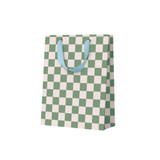 Ohh Deer Khaki Checkerboard Medium Gift Bag side view