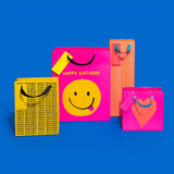 Ohh Deer Happy Birthday Repeat Medium Gift Bag - Yellow/Multi