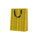 Ohh Deer Happy Birthday Repeat Medium Gift Bag in Yellow/Black