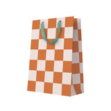 Ohh Deer Burnt Sienna Checkerboard Large Gift Bag