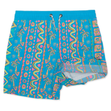 Party Pants Boys' Swim Shorts Festival Cyan back
