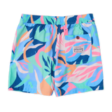 Party Pants Boys' Swim Shorts in W-T-Floral Light Blue