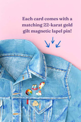 Yellow Owl Workshop #1 Dad Lapel Pin Card detail view