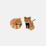 Red Panda Stud Earrings