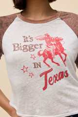 Daydreamer Women's It's Bigger Texas Raglan Tee