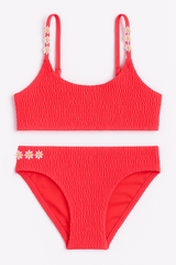 Limeapple Girls' Nova Smocked Bikini Nova CO3 detail view