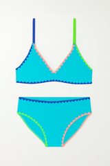 Limeapple Girls' Rani Embroidered Bikini in turquoise