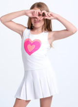 Lucky in Love Girls' Glow Set Tank Top detail view
