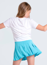 Lucky in Love Girls' Peek a Boo Short Sleeve Top in White