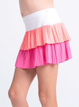 Lucky in Love Girls' Double Pleated Skirt in Pink