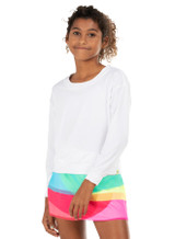 Lucky in Love Girls' Mesh Scallop Skirt