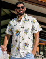 Baja Llama Nighthawk Button Up Shirt in Passion Project front view