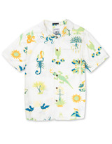 Baja Llama Nighthawk Button Up Shirt in Desert Martians front view
