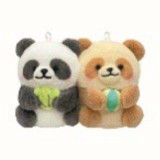 Spoon Inc. Best Friends Panda Bag Charm Keychain Spoon Inc. Best Friends Panda Bag Charm front view