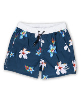 Baja Llama Men's Stretch Swimsuit in Flower Powers