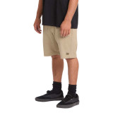 Billabong Men's Crossfire Submersible Hybrid Shorts in Khaki, side view