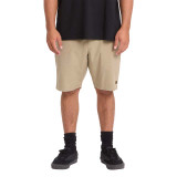 Billabong Men's Crossfire Submersible Hybrid Shorts in Khaki, front view