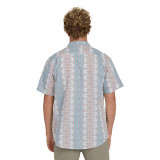 The Billabong Men's Sundays Short Sleeve Shirt in Blue Fog