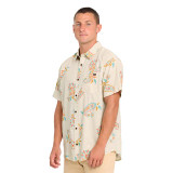 Billabong Men's Sundays Short Sleeve Shirt in Oatmeal side view