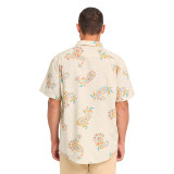 Billabong Men's Sundays Short Sleeve Shirt in Oatmeal back view