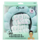 Spa Headband & Wristband Set Mint front view