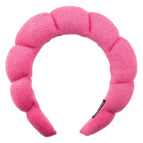 Spa Headband & Wristband Set Hot Pink front view