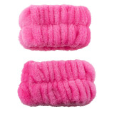 Spa Headband & Wristband Set Hot Pink detail view