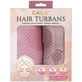 Hair Turban Set in Pink/Taupe