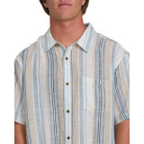 Billabong Men's All Day Stripe Short Sleeve Shirt Blue and White side view