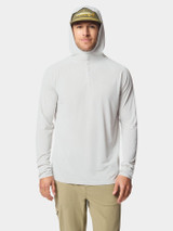 Duck Camp Men's DC Bug Screen First Layer Hoodie in Silver King side view