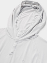 Duck Camp Men's DC Bug Screen First Layer Hoodie in Silver King back view