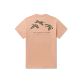 Southern Marsh Men's Originals Camo Flying Ducks Tee Washed Sherbet detail