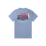 Southern Marsh Men's American Beach Rodeo Seawash Tee in Washed Blue