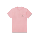 Southern Marsh Men's Branding Flagstick Seawash Tee Camellia front