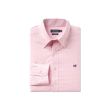 Southern Marsh Dyer Performance Gingham Dress Shirt Camelia & Wharf Purple front view