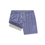Southern Marsh Men's Beach Vibes Harbor Lined Trunk in Purple Surfboards front