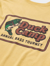 Duck Camp Men's Bass Tourney Tee Mustard detail