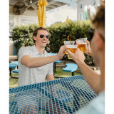 The Southern Shirt Men's Hunters Hideaway Printed Polo in Pale Drift