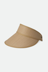 Brixton Women's Newport Straw Visor in Natural front view