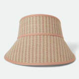 Brixton Women's Newport Straw Visor in Italian Clay