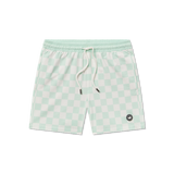 Southern Marsh Boys' Checkmate Harbor Stretch Lined Seawash Trunks Bimini Green detail