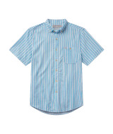 Southern Shirt Men's Clubhouse Seersucker Baja Shirt in coastal breeze stripe pattern