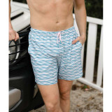 The Southern Shirt Men's Wave Runner Swim Shorts in Tidepool
