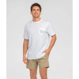 The Southern Shirt Men's Camo Retriever Tee in Bright White