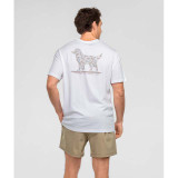 Southern Shirt Men's Camo Retriever Tee in Bright White front view