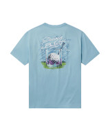 Southern Shirt Men's Swing Boost Pocket Tee in sky blue, back view