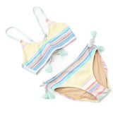 Shade Critters Girls' Stripe Tie Back 2 Pc Set front view