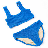 Shade Critters Girls' Crinkle Bikini in Cobalt Blue