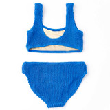 Shade Critters Girls' Crinkle Bikini Cobalt Blue back view